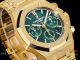 OMF 1-1 Copy Audemars Piguet Royal Oak Chronograph Yellow Frosted Gold Green Dial 41mm (4)_th.jpg